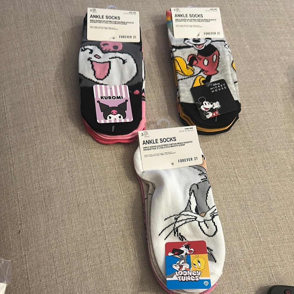 Forever 21 Kids Character Ankle Socks Set